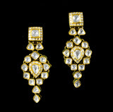 Big Uncut Diamond Necklace and Earring Pair - KMNE3292