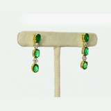 Emerald Elegance Necklace Set A timeless single-line necklace featuring vivid oval emeralds and brilliant diamonds, paired with elegant matching earrings for effortless luxury and refined everyday glamour.(GDNE0544)