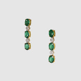 Emerald Elegance Necklace Set A timeless single-line necklace featuring vivid oval emeralds and brilliant diamonds, paired with elegant matching earrings for effortless luxury and refined everyday glamour.(GDNE0544)