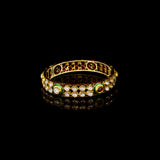 Traditional Jadau bangle adorned with uncut polki diamonds, teardrop motifs, and striking green enamel detailing. A timeless piece reflecting regal Rajasthani craftsmanship and heritage elegance.(KMB0513)