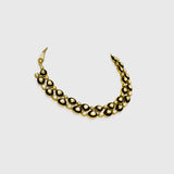 This elegant necklace features sparkling diamond Polki paired with bold black onyx, blending traditional charm with modern style. Handcrafted with precision, it's perfect for festive occasions or evening wear.(WDN1219) + (KME2448)