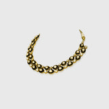 This elegant necklace features sparkling diamond Polki paired with bold black onyx, blending traditional charm with modern style. Handcrafted with precision, it's perfect for festive occasions or evening wear.(WDN1219) + (KME2448)