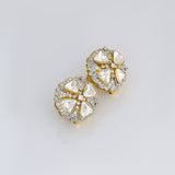 Beautiful fusion-style tops featuring sparkling Polki and round diamonds, crafted in a modern elegant design for timeless beauty and everyday luxury.(KME2506)