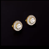 Diamond Polki & Baguette Diamond Tops Striking tops featuring a luminous Diamond Polki centre, encircled by brilliant round and baguette diamonds for a bold, contemporary statement.(KME2547)