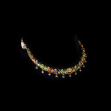Heritage Meenakari Hasli Set Celebrate timeless craftsmanship with this multicolour enamelled hasli necklace and  earrings with diamond polki and delicate pearl accents—an exquisite expression of traditional royal elegance.(KMNE3356)