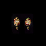 Heritage Meenakari Hasli Set Celebrate timeless craftsmanship with this multicolour enamelled hasli necklace and  earrings with diamond polki and delicate pearl accents—an exquisite expression of traditional royal elegance.(KMNE3356)