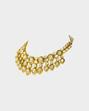 A timeless Partash work necklace with hand-set diamond polki, showcasing intricate craftsmanship and old-world elegance. Celebrating heritage artistry, this statement piece adds regal charm to weddings and festive occasions. (KMNE3644)
