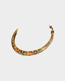 A traditional double-sided jadai halsi necklace crafted with diamond polki, showcasing intricate detailing and heritage artistry. A timeless statement reflecting royal elegance and classic Indian craftsmanship. (KMNE3685)