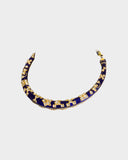 A traditional double-sided jadai halsi necklace crafted with diamond polki, showcasing intricate detailing and heritage artistry. A timeless statement reflecting royal elegance and classic Indian craftsmanship. (KMNE3685)