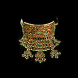 Heritage Green Aad Necklace Celebrate timeless craftsmanship with this traditional green enamelled Aad necklace, (KMNE3717)