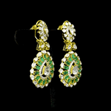 Inspired by royal artistry, this fusion necklace set combines dazzling diamond Polki, brilliant round diamonds, vibrant emeralds, and intricate floral craftsmanship for an effortlessly luxurious statement.(KMNE3782)