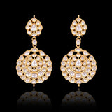 A masterpiece of traditional craftsmanship, this three-line Polki necklace with pendant and earrings radiates enduring elegance and royal charm.(KMNE3785)