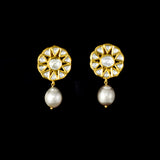 A timeless polki diamond pendant set crafted in gold, beautifully paired with pearl stringing and South Sea pearls, creating a graceful blend of heritage elegance and refined sophistication for every occasion. (KMPE1393)