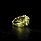 Diamond Polki & Emerald Ring A bold Diamond Rose cut , Diamond Round  and Emerald ring crafted with intricate detailing, celebrating regal elegance and exceptional craftsmanship.(KMR0178)