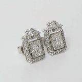 A beautifully crafted tops pair featuring round and princess-cut diamonds, showcasing exquisite sparkle, graceful design, and timeless elegance. (PGDE0400)