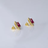 Radiant rubies surrounded by sparkling diamonds create beautiful tops that blend classic elegance with everlasting charm and grace.(PGDE0441)