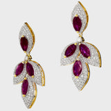 Diamond and ruby Marquise Necklace set exudes opulence and grace, adding a touch of timeless allure to any ensemble. Elevate your elegance with this stunning masterpiece. Explore luxury redefined today."(PGDNE0123)