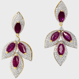 Diamond and ruby Marquise Necklace set exudes opulence and grace, adding a touch of timeless allure to any ensemble. Elevate your elegance with this stunning masterpiece. Explore luxury redefined today."(PGDNE0123)