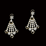 Diamond Fringe Necklace Set A graceful necklace set featuring cascading round diamonds in an elegant fringe design, paired with matching statement earrings for timeless brilliance and refined sophistication.(PGDNE0138)