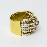 A stylish diamond ring with a modern-inspired design, perfect for making a graceful, timeless statement.(PGDR0357)