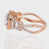 Introducing our exquisite diamond ring in a captivating rose gold polish, a timeless piece designed to add a touch of elegance to any occasion.(PGDR0437)