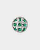 A beautiful emerald and diamond ring radiating simple elegance, vibrant colour, and timeless charm for everyday or special occasions. (PGDR0466)