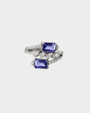A beautifully designed tanzanite and diamond ring combining vibrant colour, sparkling diamonds, and timeless sophistication for everyday or special occasions. (PGDR0478)