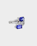 A beautifully designed tanzanite and diamond ring combining vibrant colour, sparkling diamonds, and timeless sophistication for everyday or special occasions. (PGDR0478)