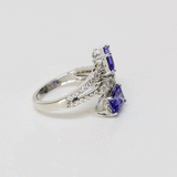 A beautifully designed tanzanite and diamond ring combining vibrant colour, sparkling diamonds, and timeless sophistication for everyday or special occasions. (PGDR0478)