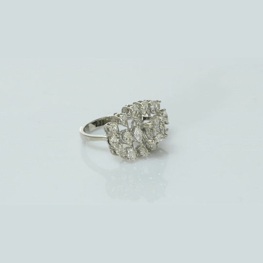 Beautiful mixed-shape diamonds set in gold, creating a stylish ring with timeless sparkle and charm.(PGDR0512)
