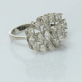 Beautiful mixed-shape diamonds set in gold, creating a stylish ring with timeless sparkle and charm.(PGDR0512)