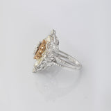A graceful blend of rose-cut and round diamonds, crafted into a stunning ring with classic beauty and charm.(PGDR0522)