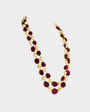 A beautiful double-line necklace featuring lustrous South Sea pearls and colourful tourmaline maniya, strung on gold wire for a timeless, graceful look. (STRG357)