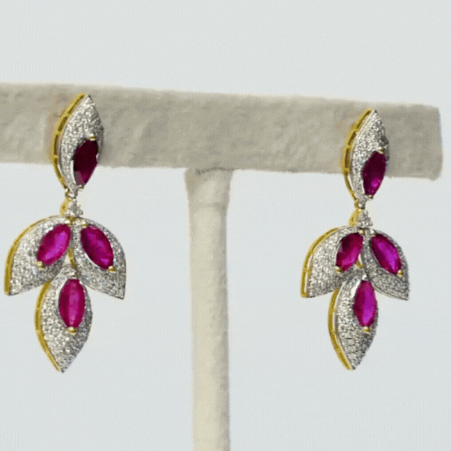 Diamond and ruby Marquise Necklace set exudes opulence and grace, adding a touch of timeless allure to any ensemble. Elevate your elegance with this stunning masterpiece. Explore luxury redefined today."(PGDNE0123)
