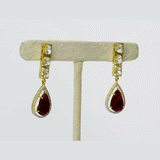 Elegant necklace and earrings with polki and round diamonds, featuring a striking central tourmaline.(WDN1236)