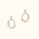 Contemporary elegance meets timeless sparkle in these fusion earrings, adorned with radiant Diamond Polki and brilliant diamonds.(WDN1247)