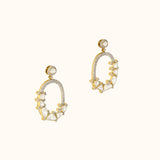 Contemporary elegance meets timeless sparkle in these fusion earrings, adorned with radiant Diamond Polki and brilliant diamonds.(WDN1247)