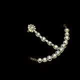Traditional artistry meets contemporary brilliance in this elegant hathphool, featuring radiant diamond polki and shimmering round diamonds with timeless sophistication.(WDN1255)
