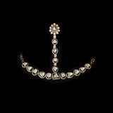Traditional artistry meets contemporary brilliance in this elegant hathphool, featuring radiant diamond polki and shimmering round diamonds with timeless sophistication.(WDN1255)