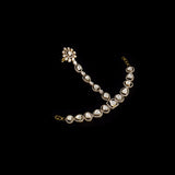 Traditional artistry meets contemporary brilliance in this elegant hathphool, featuring radiant diamond polki and shimmering round diamonds with timeless sophistication.(WDN1255)
