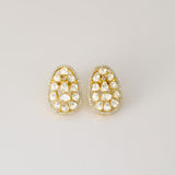 A graceful fusion of Diamond Polki and diamonds, crafted for timeless elegance and sparkle.(WDN1267)
