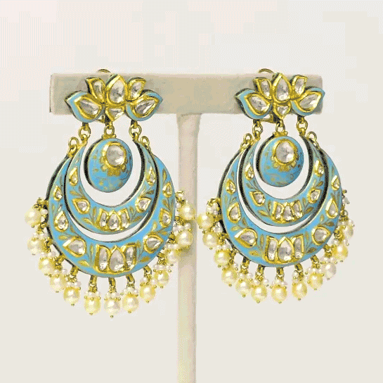 Chandbali style earrings - KME2190