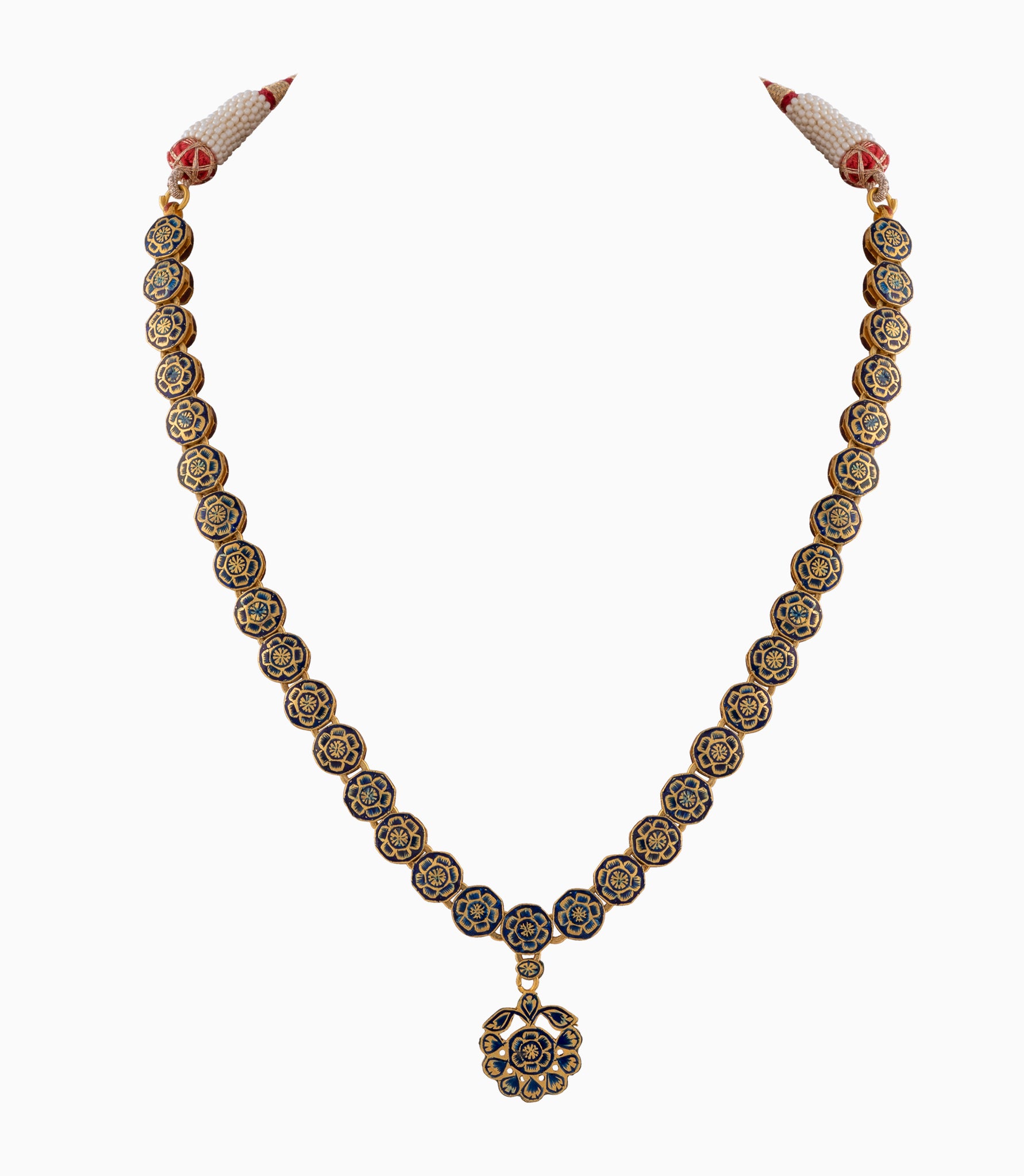Necklace with Uncut Polki Diamond-KMNE1392