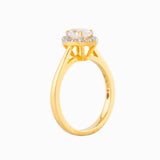 Ring with Round Cut Diamond and Marquise Cut Diamond - WDN961