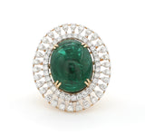 kalangi cum pendant cum ring cum broach with very fine quality of emerald and Diamond with white sapphire rose cut.