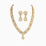 Necklace with Uncut Polki Diamond-KMNE2860