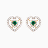 Necklace with Round Cut Diamondand Emerald Cut h/s - WDN844
