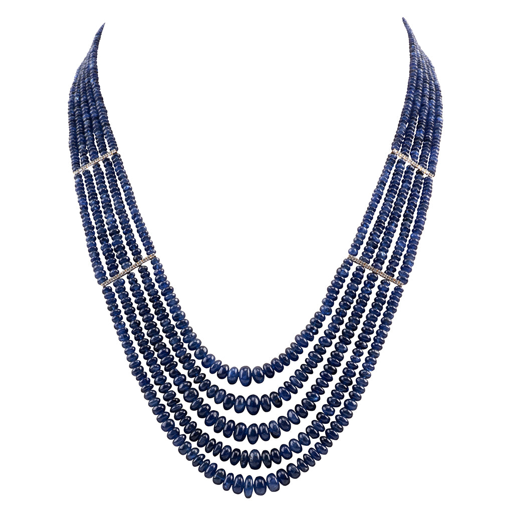 Sapphire beads jewellery on sale