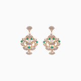 Earring Pair with Uncut Polki Diamond, Round Cut Diamond and DCHA-KME1859