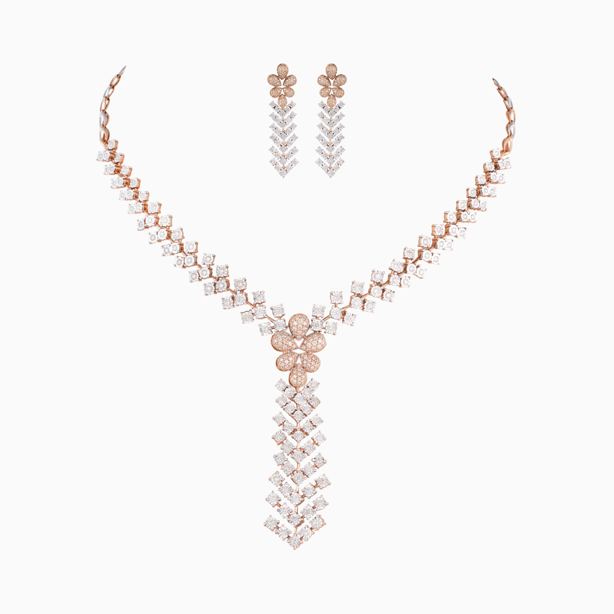 Necklace with Round Cut Diamond-PGDNE073